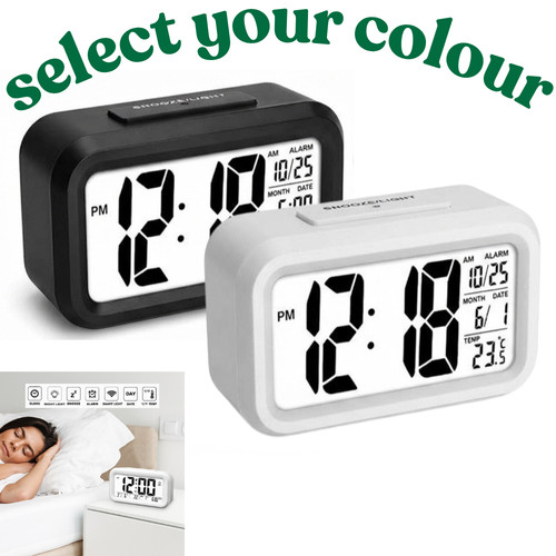 Digital alarm clock date - digital,