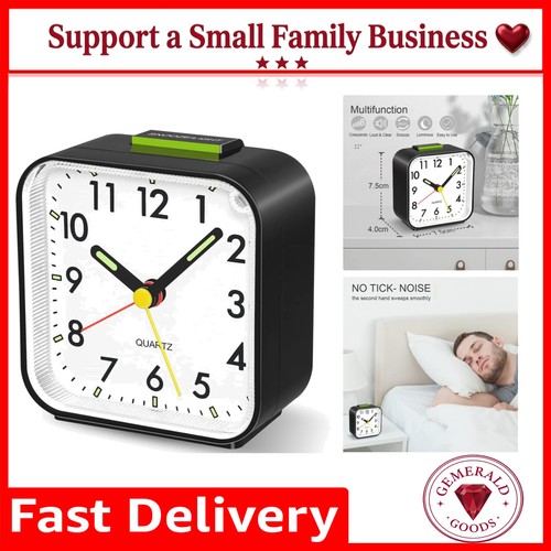 Silent quartz alarm clock with - alarm,