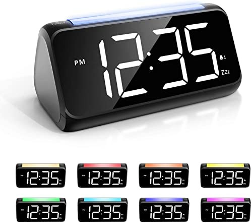 Alarm clock bedside with night - alarm,