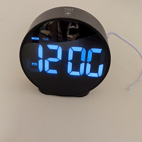 Round black digital - digital, alarm