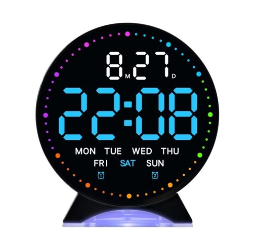 Led round alarm clock - alarm,