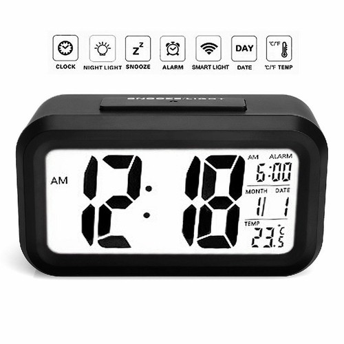 Digital alarm clock light - alarm, w/