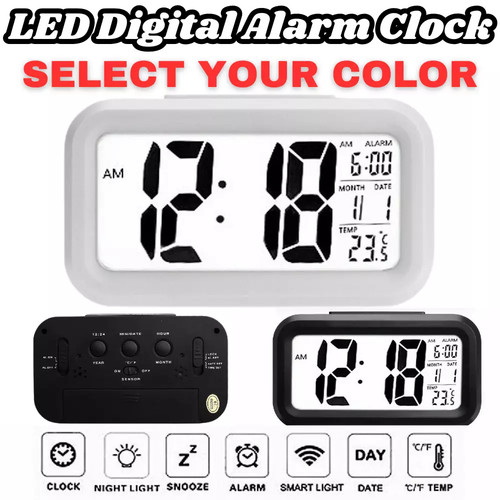 Smart led digital alarm clock - smart,