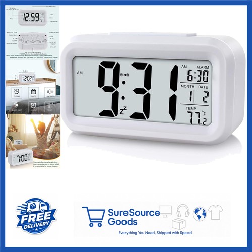 Digital alarm clock with led - digital,