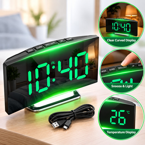 Modern led digital alarm - modern, clock